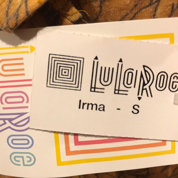 LuLaRoe Irma High Low Tunic Brushed Knit Floral Roses size S - Picture 4 of 5